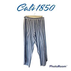 Cali 1850 Stipe Wide Leg Pants NWOT